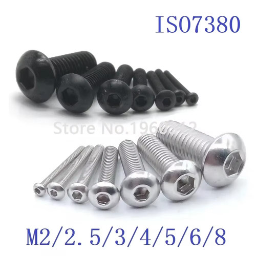 Iso7380 button head hex - head,