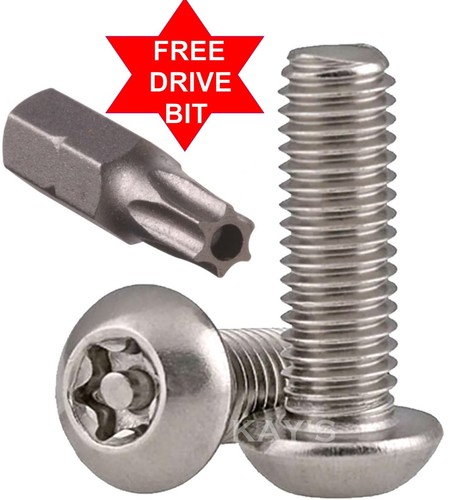 Torx button head - head, security