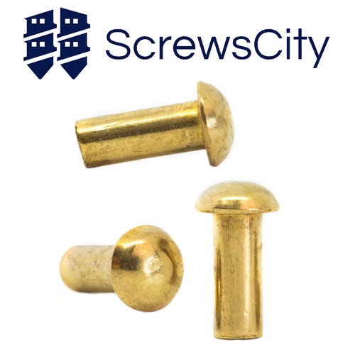Solid brass button round head - button,
