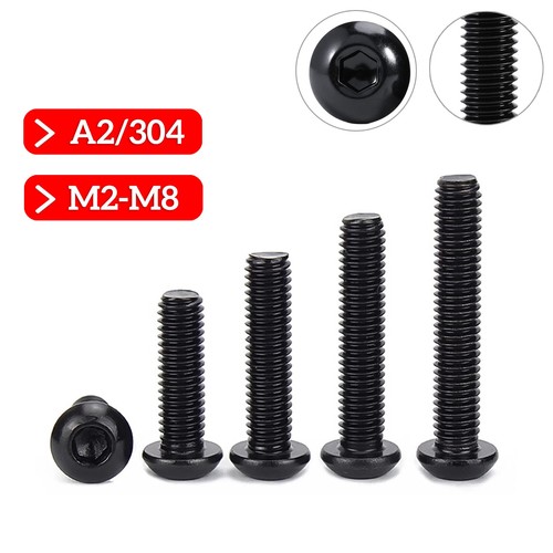 M6 m8 black button - m6,
