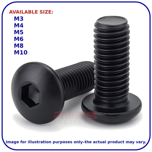 Button head allen bolts black - button,