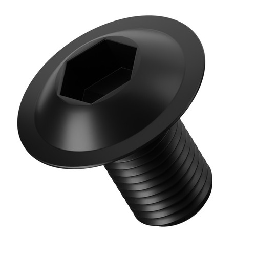 Black zinc flake flanged - black,