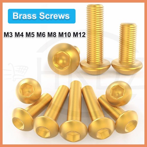 Brass button head screws - head,