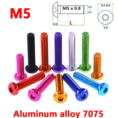 Aluminium button head - m5,